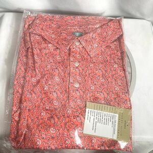 Pro Tour Perry Ellis 2X Shirt Georgia Peach Seashell Print NWT SP2025